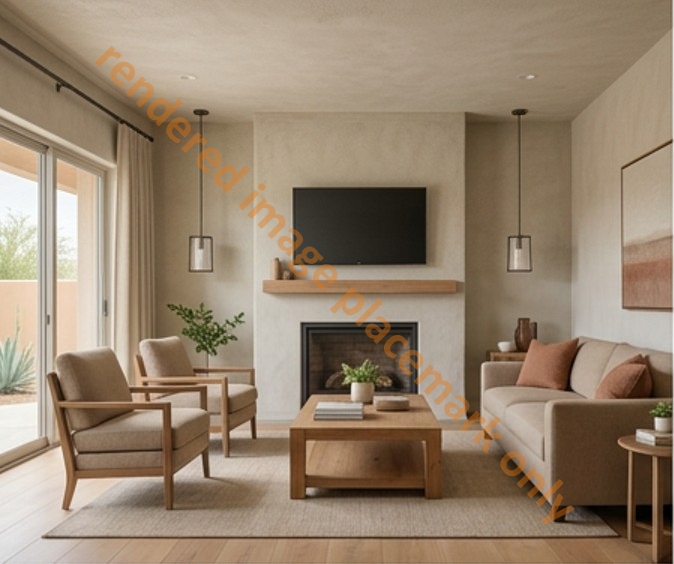 Living room at Oak & Ember